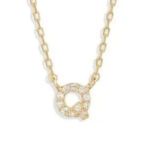 Dazzling Gold 'Q' Pendant Necklace